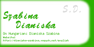 szabina dianiska business card